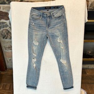 Judy Blue Classic Distressed Skinny Jeans High Rise